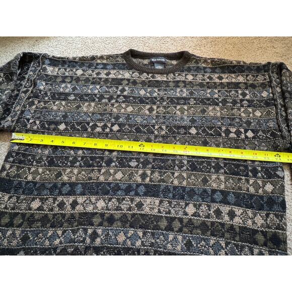 Vintage Marc Edwards 80s Grandpacore Sweater Geometric Grunge Crewneck - Picture 4 of 7